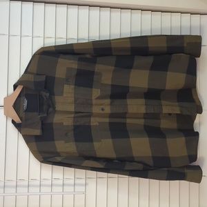 Men's alpine design green and black flannel
